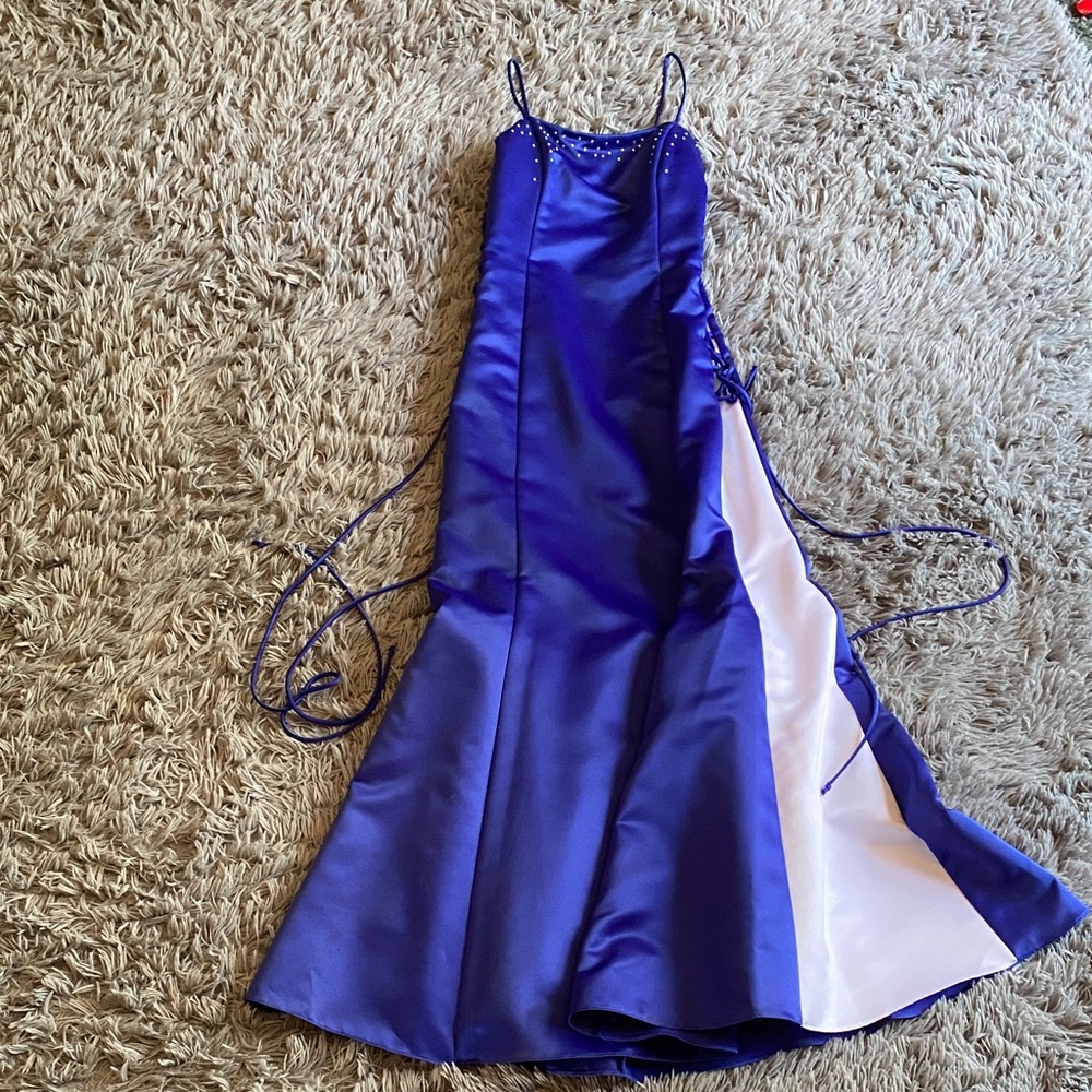 Elegant Purple Satin Prom Dress